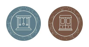 Cradle and Wardrobe Iconv vector