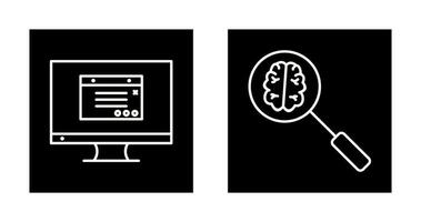 Internet anuncios y inteligente buscar icono vector