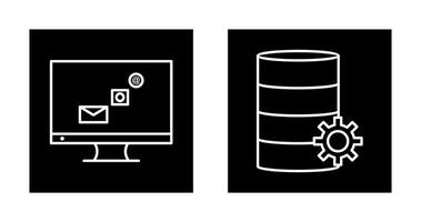 digital márketing y base de datos administración icono vector