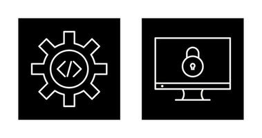 code optimization and closed access  Icon vector