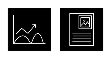 trend in graph and picture attachemnet  Icon vector