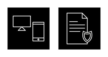 devices and private document  Icon vector