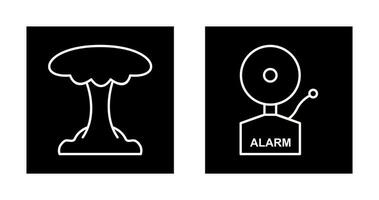 explosion and alarms Icon vector