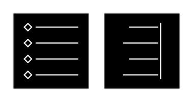 bulleted list and Right align  Icon vector