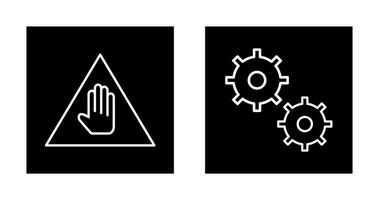 configurations and warning Icon vector