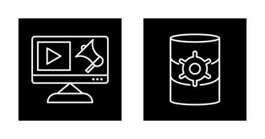 digital márketing y base de datos administración icono vector