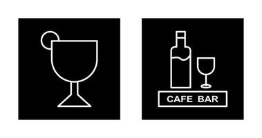 bebidas café y Jerez icono vector