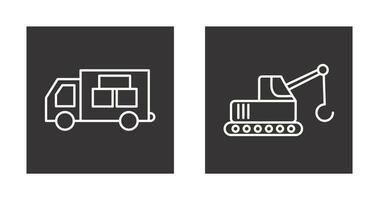 Logistics Car and Lifter Icon vector