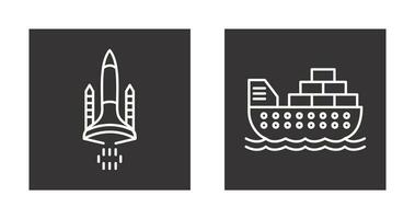 Space Shuttle and Cargo Icon vector