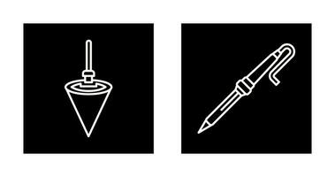 Plumb Bob and Soldering Icon vector