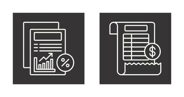 Report and Bill Icon vector