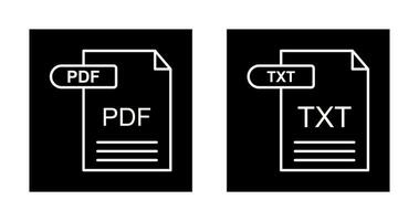 PDF and TXT Icon vector