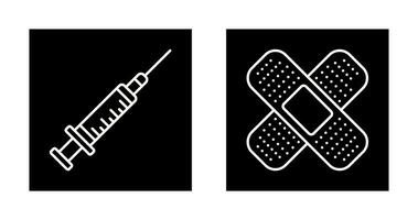 Syringe and Bandages Icon vector