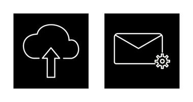 Upload to Cloud and Message Settings Icon vector