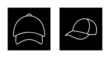 gorra y sombrero icono vector