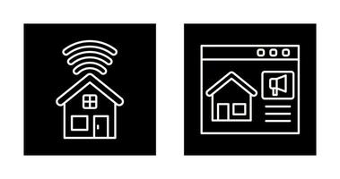 Smart house and Marketing Icon vector