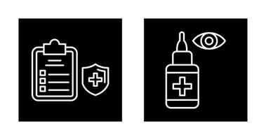 Medical Protection and Eye Icon vector