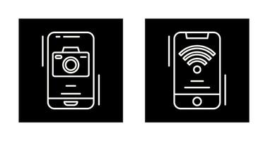 Camera and Wifi Signal Icon vector