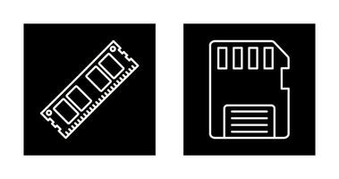 Ram and Memory Card Icon vector