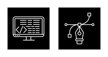 codificación y vector icono