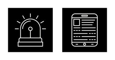 Alarm System and Ebook Icon vector