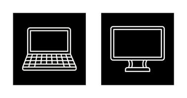 Laptop and Lcd  Icon vector