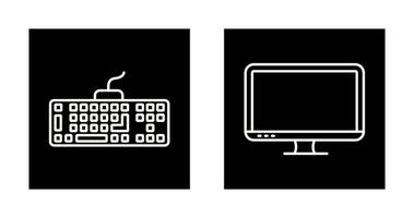 Keyboard and LCD Icon vector