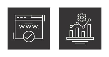 Domain and Bar Icon vector