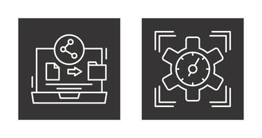 archivo compartir y seo actuación icono vector