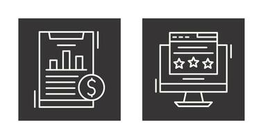 Financial Analytics and Webpage Icon vector