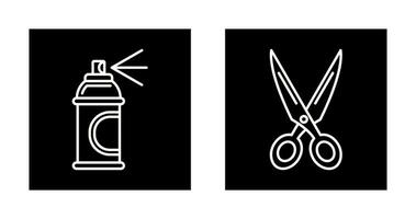 Spray and Scissors  Icon vector