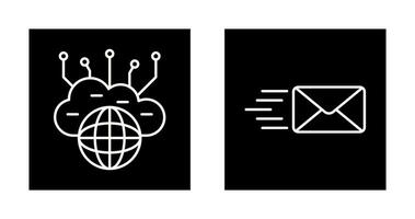 Computing Cloud and Mail Icon vector