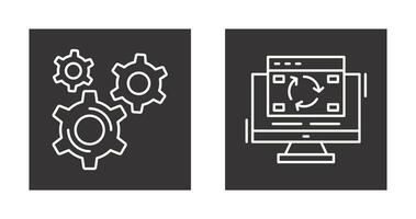 Gear and Update Icon vector