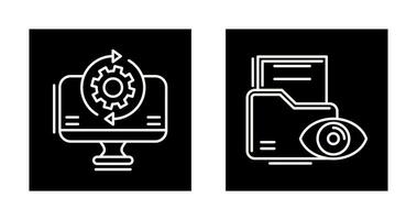 Synchronization and Data Visualization Icon vector
