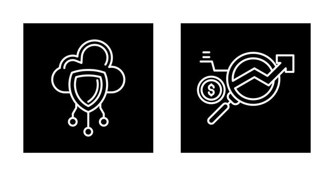 Data Protection and Data Research Icon vector