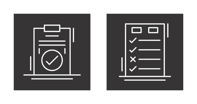 Today to Done Check List and Checkmark Icon vector