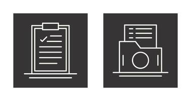 Clipboard and List Folder Icon vector