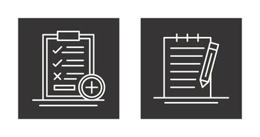 Medical Examination List and Check Up List Icon vector