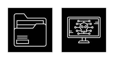 Folder and Malware Icon vector