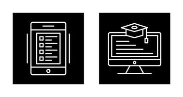 Online Test and Online Learning Icon vector