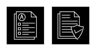 Exam and Valid Document Icon vector