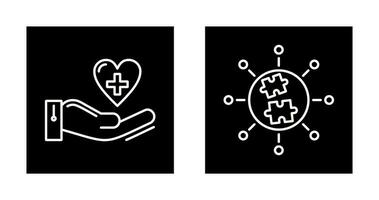 Puzzle and Care Icon vector