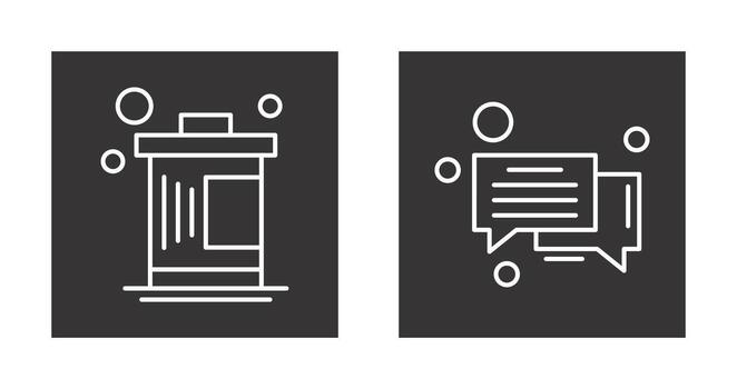 Eliminar y mensaje burbuja icono vector