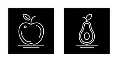 Apple and Avocado Icon vector