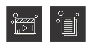 vídeo jugador y documento icono vector