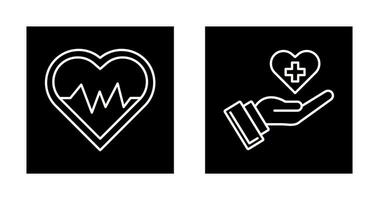 Heart Beat and Healthcare Icon vector