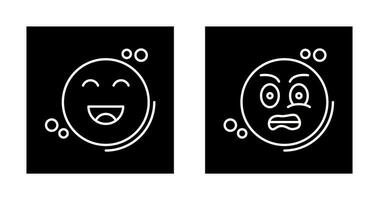 Happiness and Grimacing Icon vector