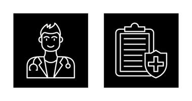 Doctor and Medical Protection Icon vector