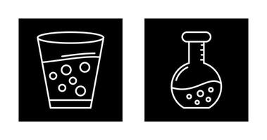 Antacid and Flask Icon vector