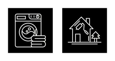 Washing Machine and Home Repair Icon vector